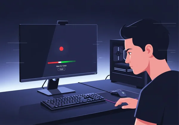 玩家正在进行在线反应时间测试