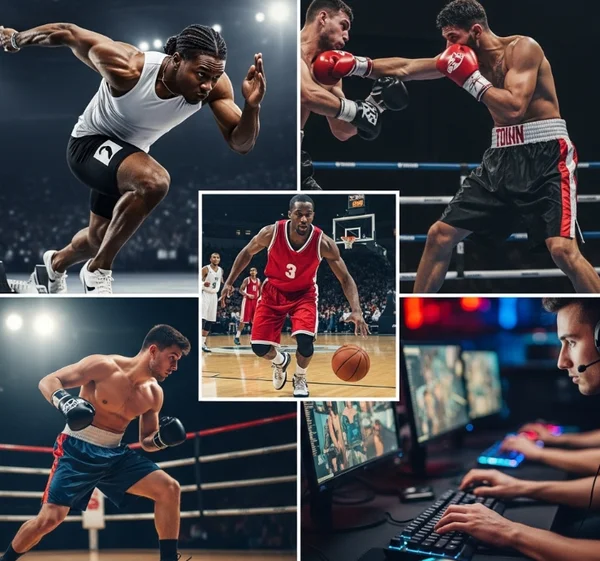 Collage of elite athletes showcasing fast reactions in sports.
