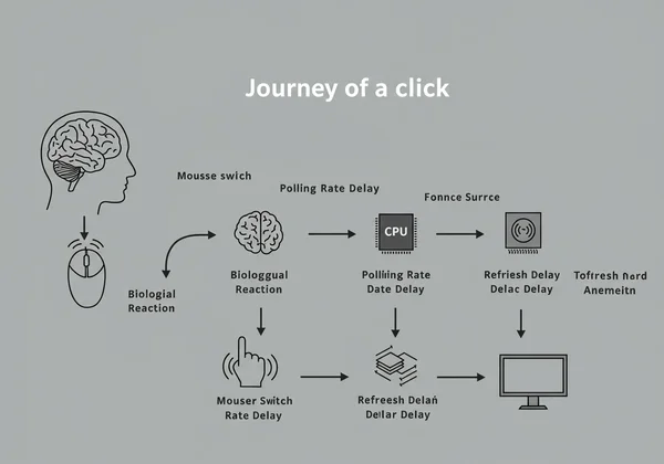 Diagram showing the input lag journey from brain to screen.
