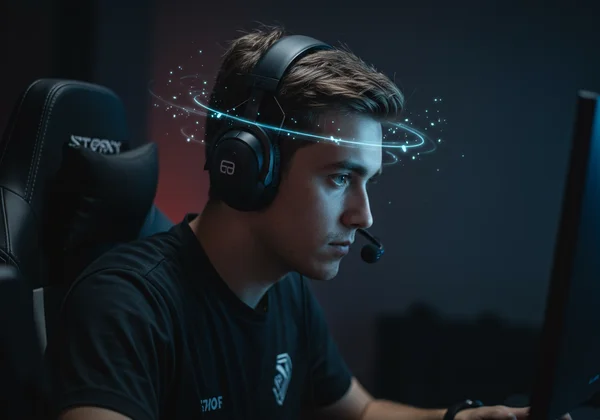 Focused gamer demonstrating mental clarity for peak performance