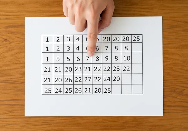 一个人在 5x5 网格上点击数字以训练认知速度