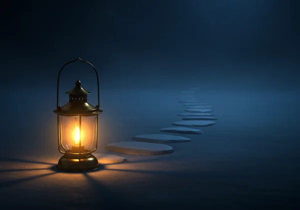 A warm lantern lighting a clear path, symbolizing our mission to guide users with clarity.
